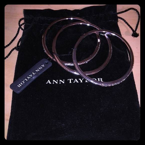 Ann Taylor Jewelry - Ann Taylor 3 silver bangle bracelets